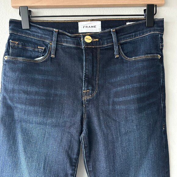FRAME Le Skinny de Jeanne Dark Wash Denim Skinny Jeans Women’s Size 26 - Picture 3 of 11